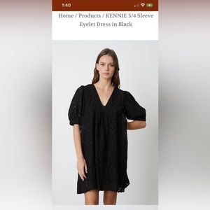 Velvet by Graham and Spencer Kennie dress size Small eyelet 100% cotton NWT